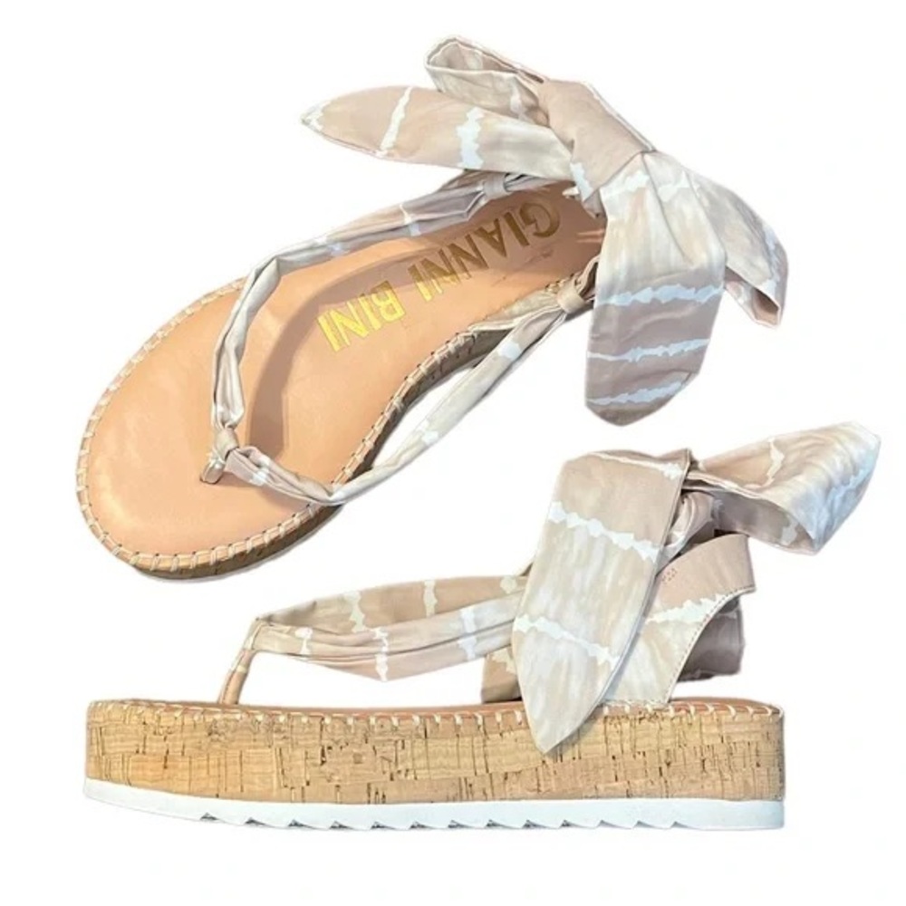Gianni Bini Beige Tie-Dye Sandals
